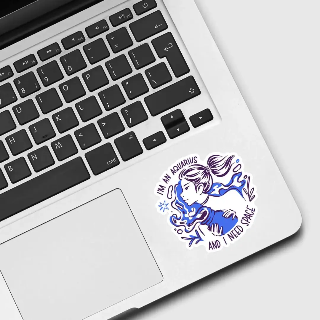 Ich bin Wassermann und brauche Freiraum Sternzeichen-Sticker