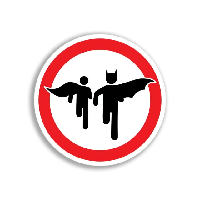 Batman und Robin Kein Zutritt Sticker