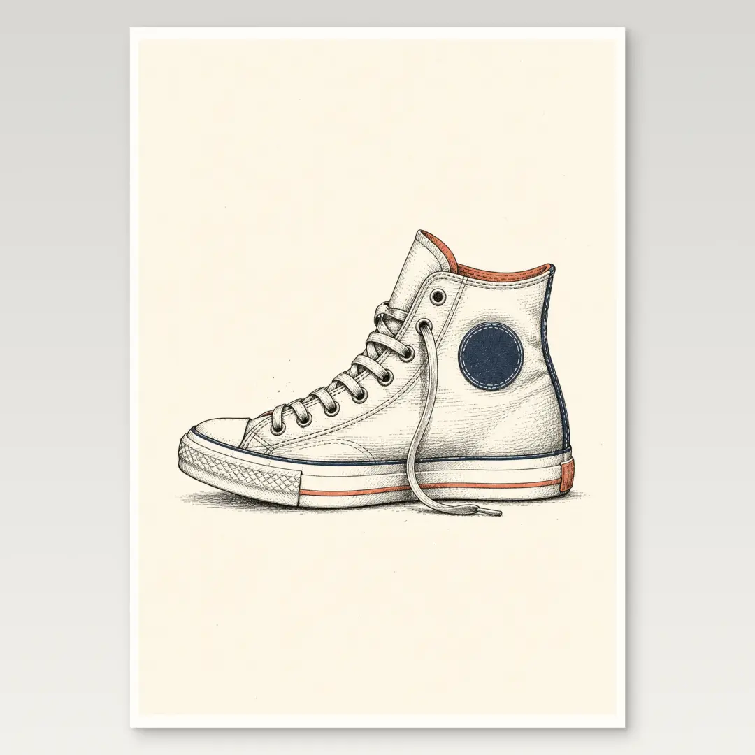 High Top Sneaker Poster