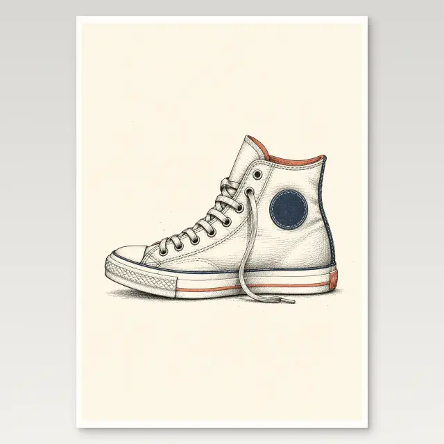 High Top Sneaker Poster