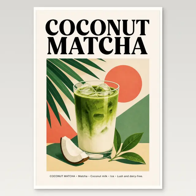 Coconut Matcha Poster