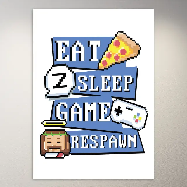 Eat Sleep Game Respawn | Gaming Poster