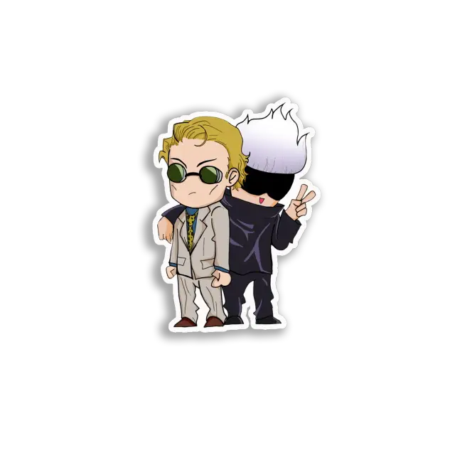 Chibi Anime Duo Sticker