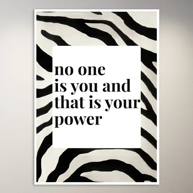 Niemand ist wie du, und das ist deine Stärke Poster