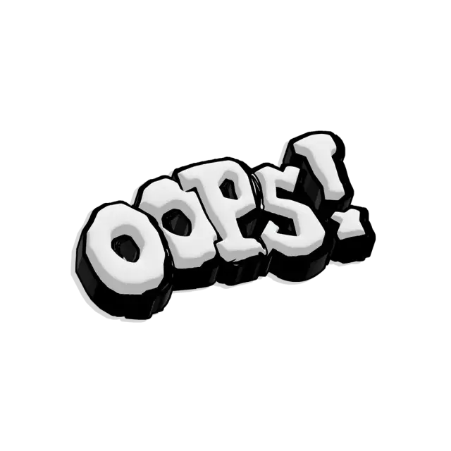 Oops Sticker
