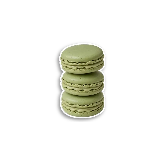 Matcha-Macarons-Sticker