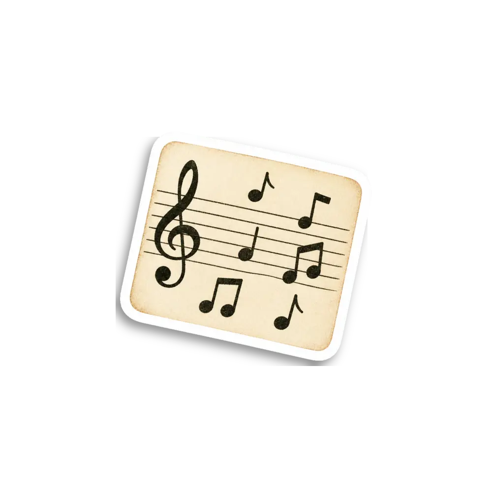 Notenhandschrift-Sticker
