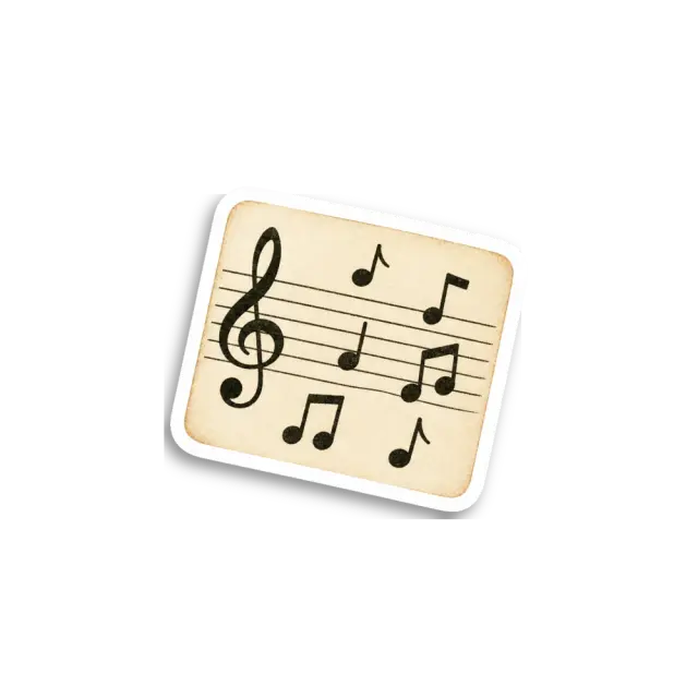 Notenhandschrift-Sticker