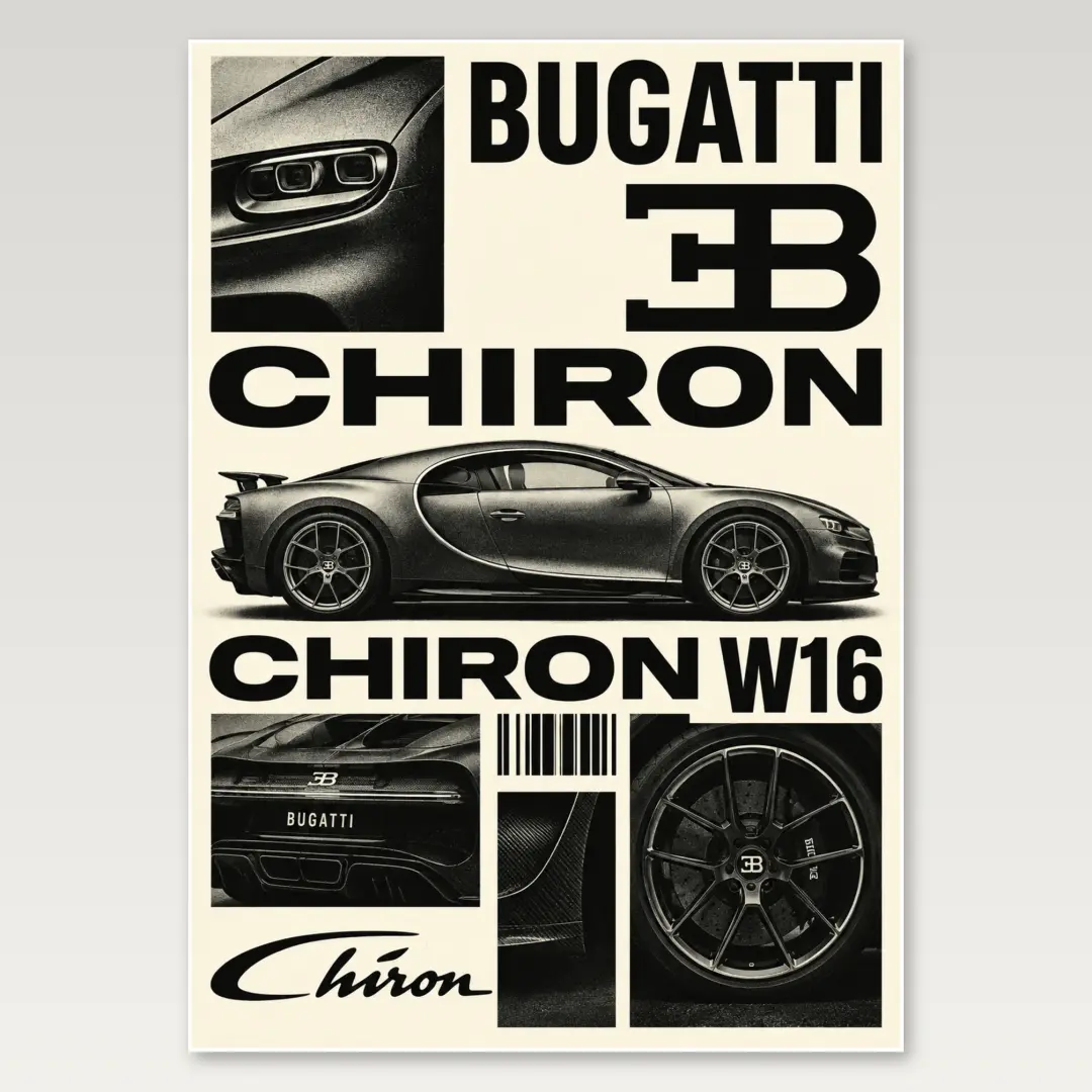 Bugatti Chiron A4 Poster