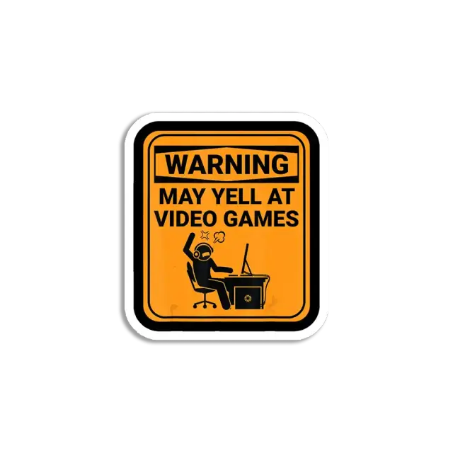 Gamer-Warn-Sticker