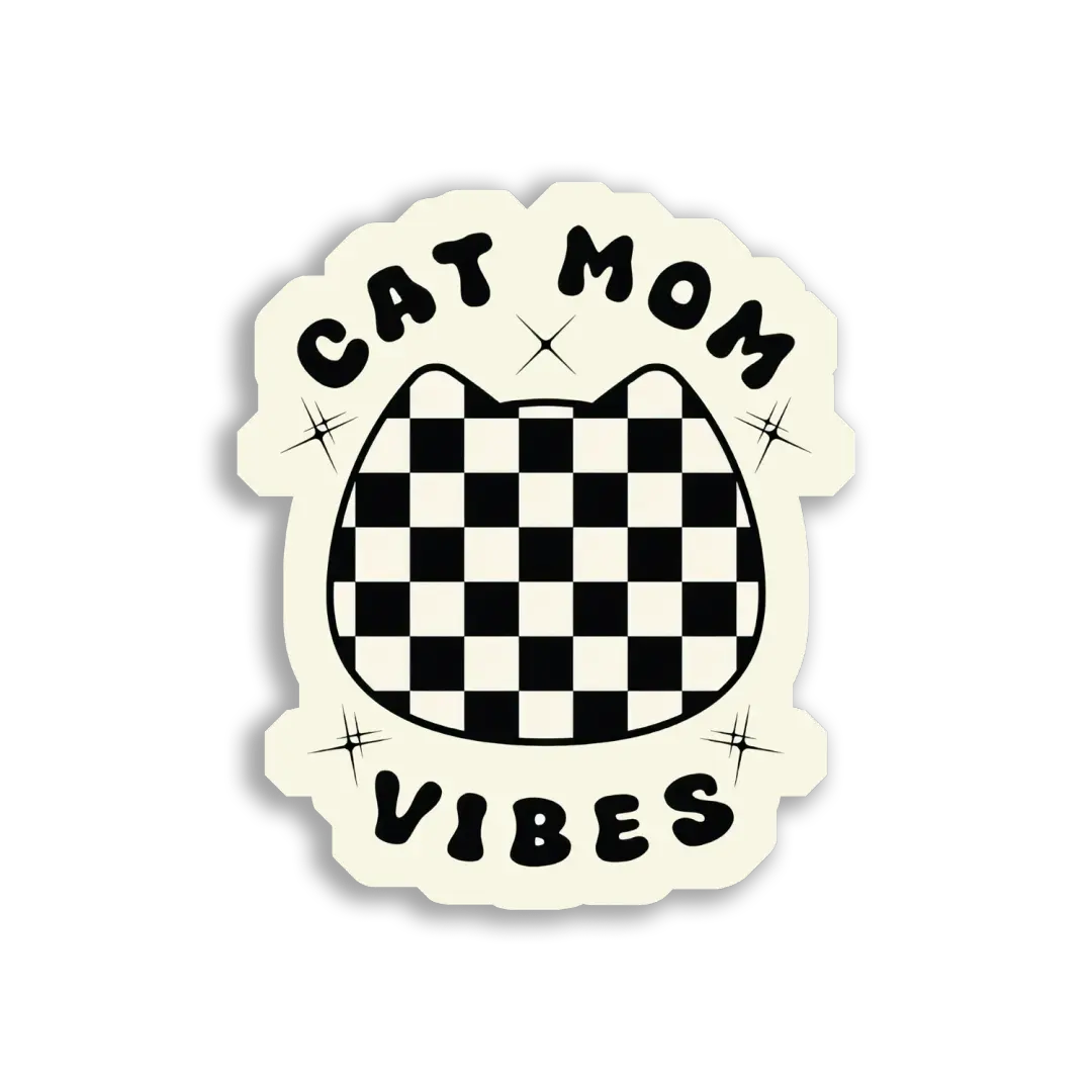 Cat Mom Vibes Sticker