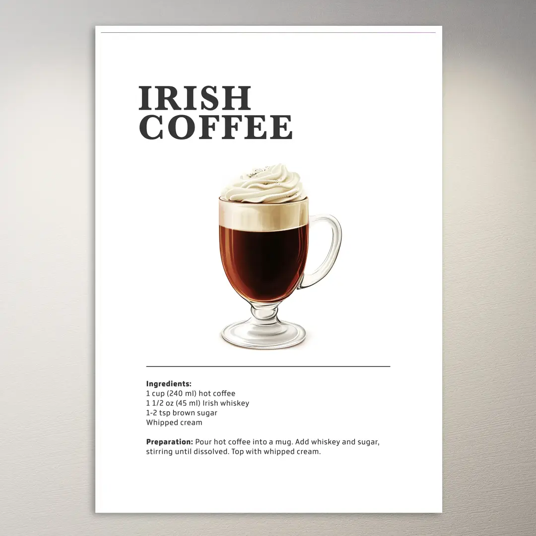 Irish Coffee Drink Poster