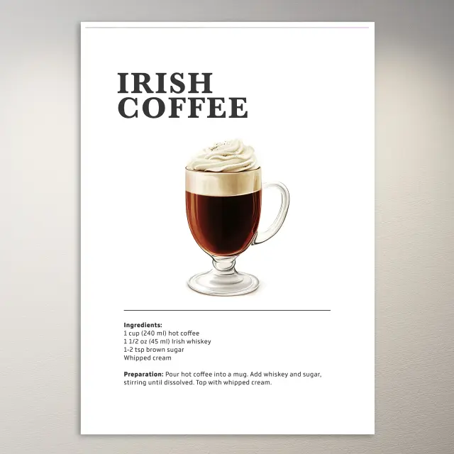 Irish Coffee Drink Poster