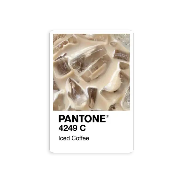 Pantone Iced Coffee Sticker
