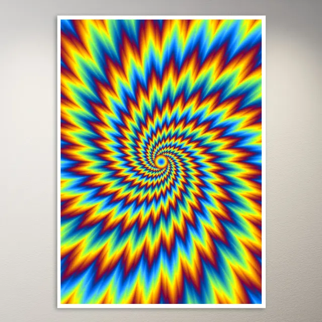 Psychedelische optische Täuschung Poster