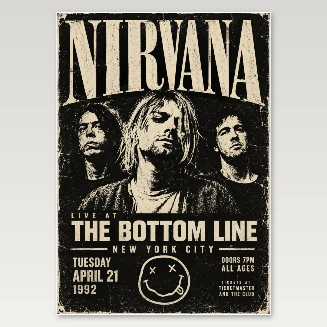 Nirvana Unplugged A4 Poster