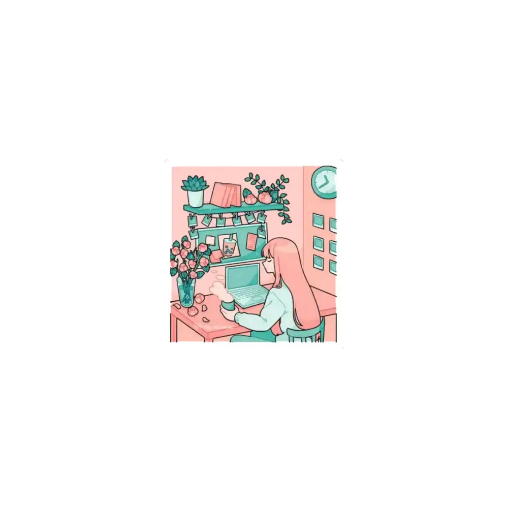 Kirsch-Schreibtisch-Sticker