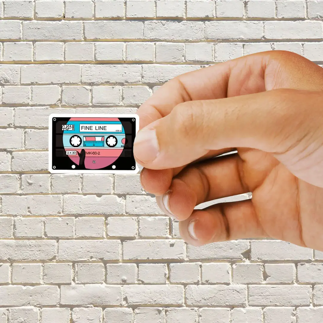 Fine Line Cassette Sticker
