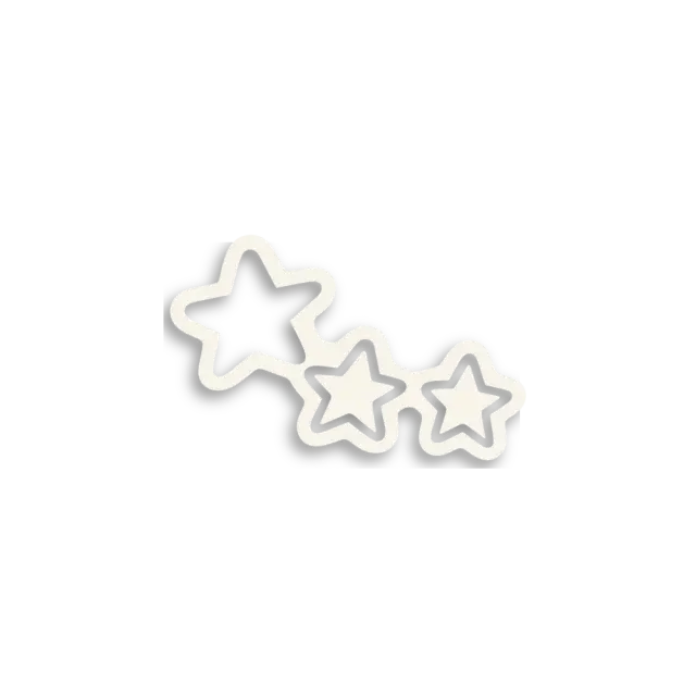 Schwarzes Sterne-Trio Sticker