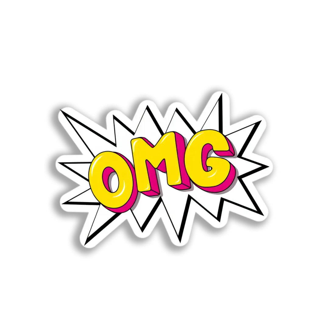 OMG Comic-Explosion Sticker