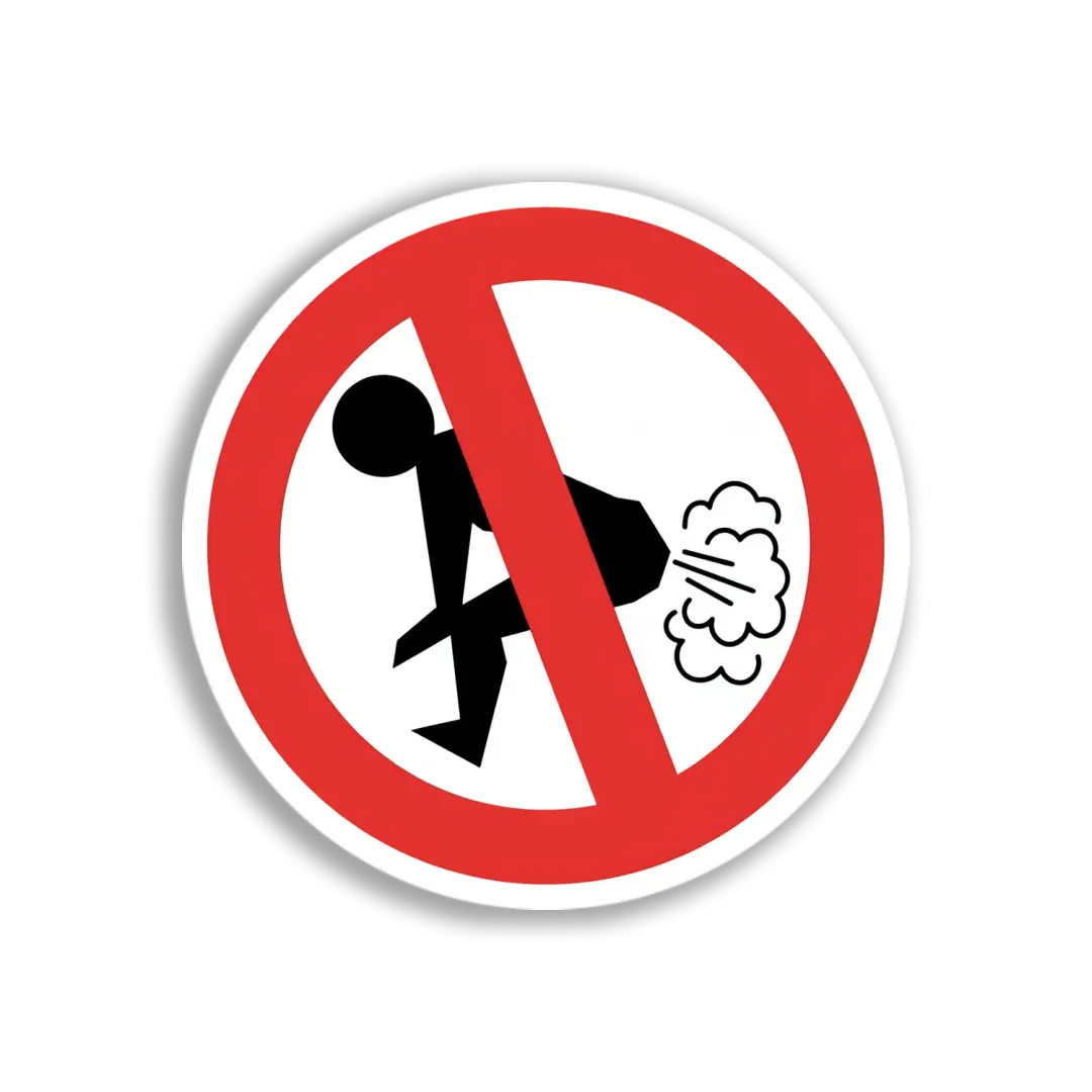 No Farting Allowed Sticker
