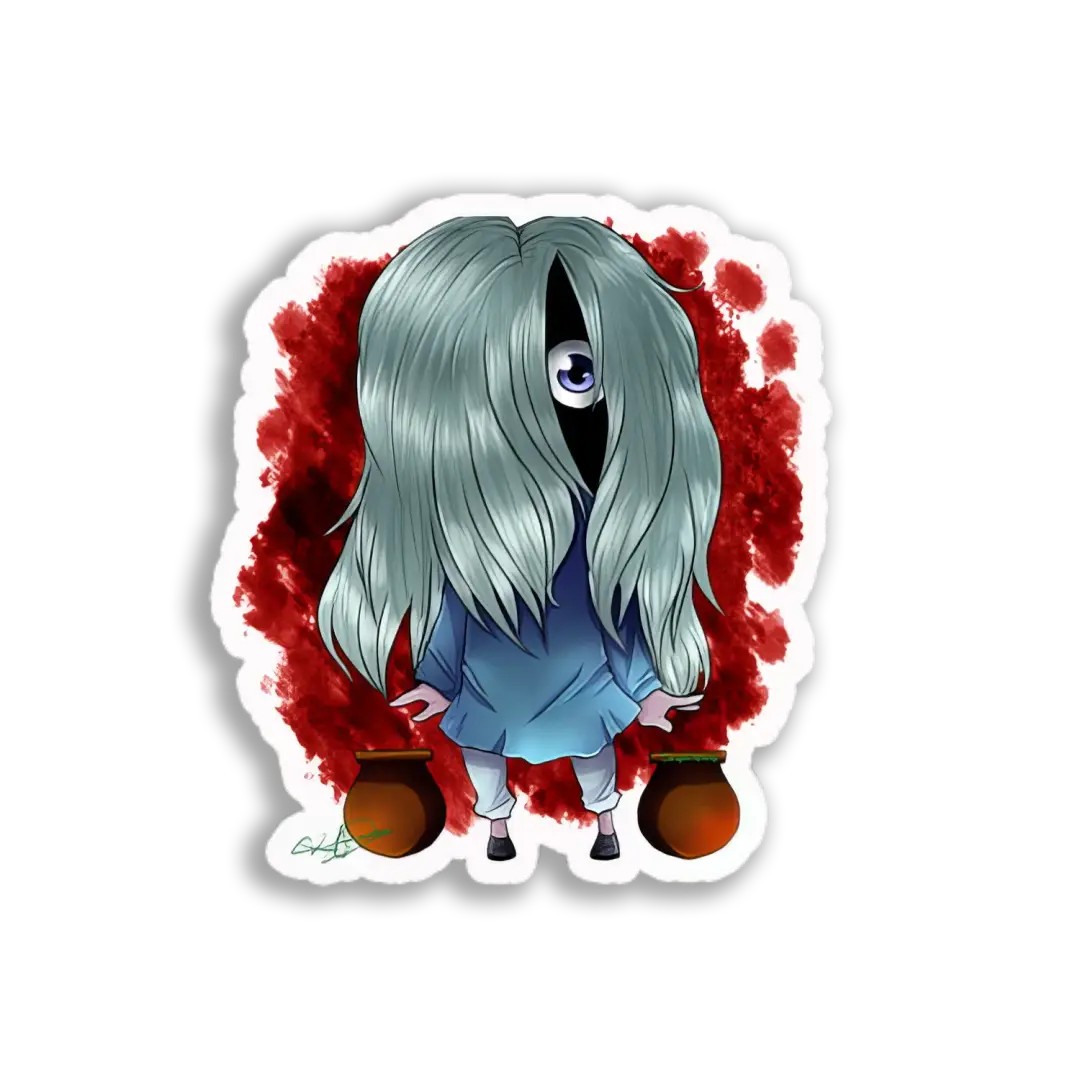 Einäugiges Mädchen Chibi-Sticker