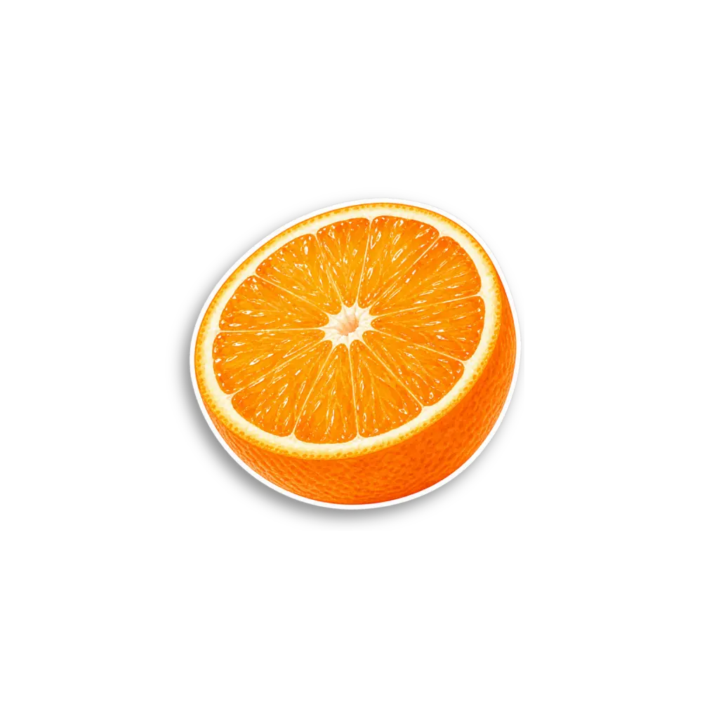 Orangenhälfte-Sticker