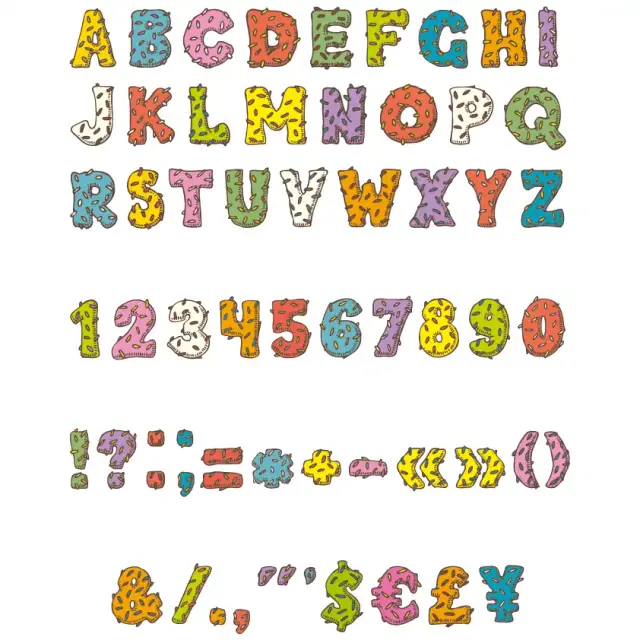 Donut-Buchstaben-Sticker