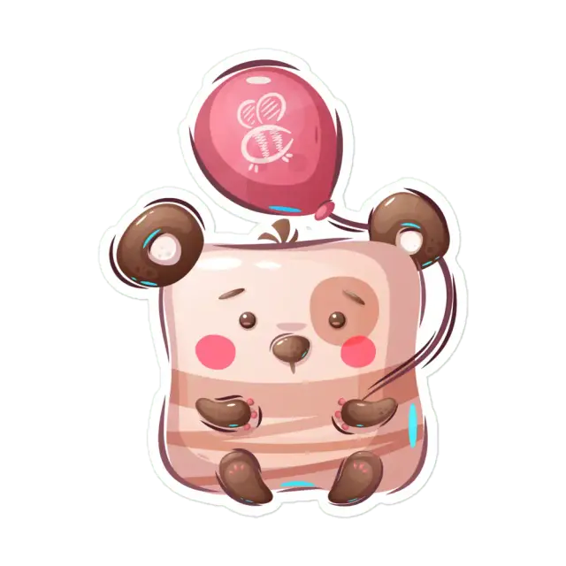 Bär mit Luftballon Sticker
