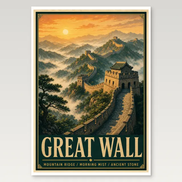 Chinesische Mauer Poster