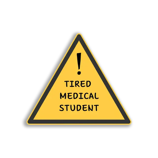 Tired Medical Student Sticker