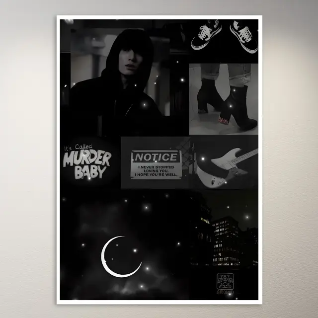 Jungkook Moodboard Ästhetik-Poster | K-Pop-Poster | BTS-Poster