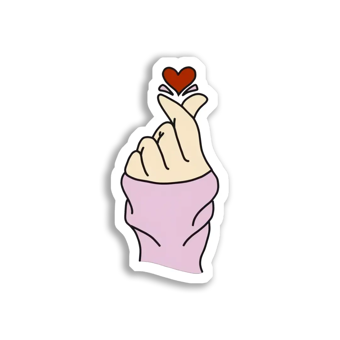 Finger Heart Love Sign Sticker