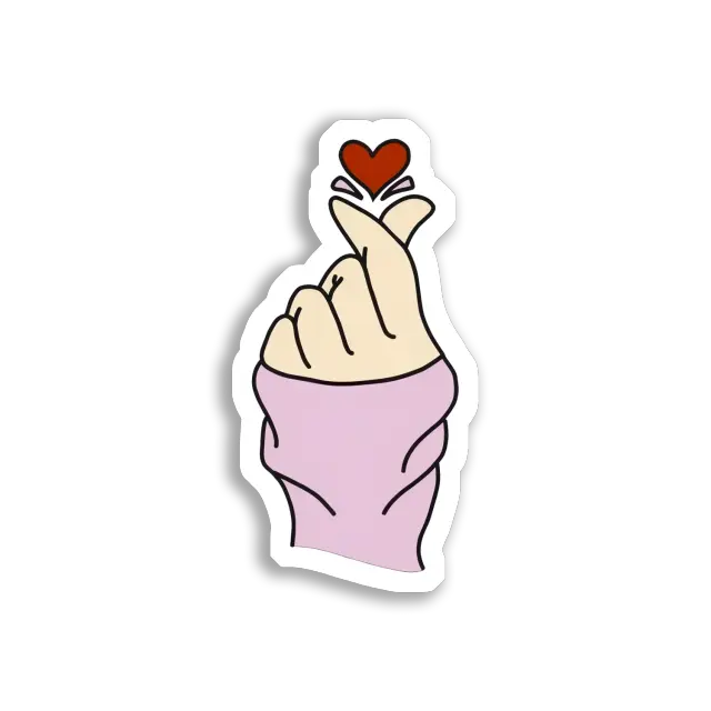 Fingerherz-Liebeszeichen Sticker