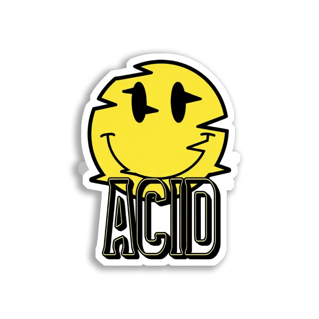 Acid Smiley Face Sticker