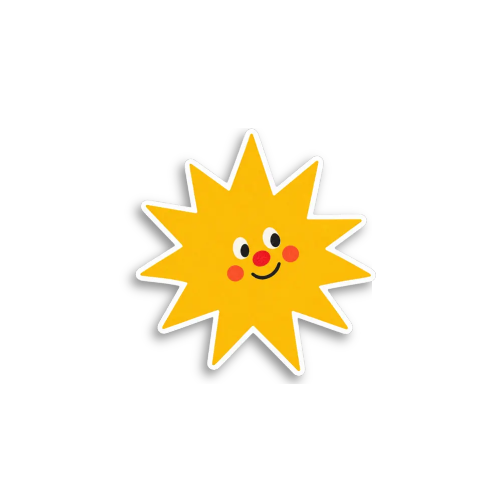 Sonniges Gesicht Sticker