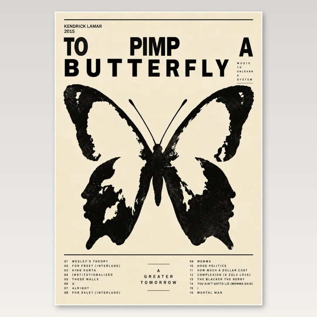 Butterfly Kendrick Collage A4 Poster