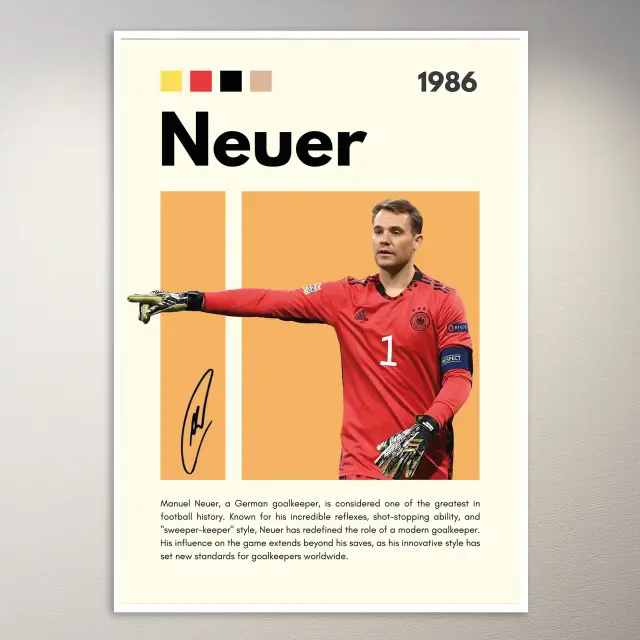 Manuel Neuer deutscher Torwart Poster