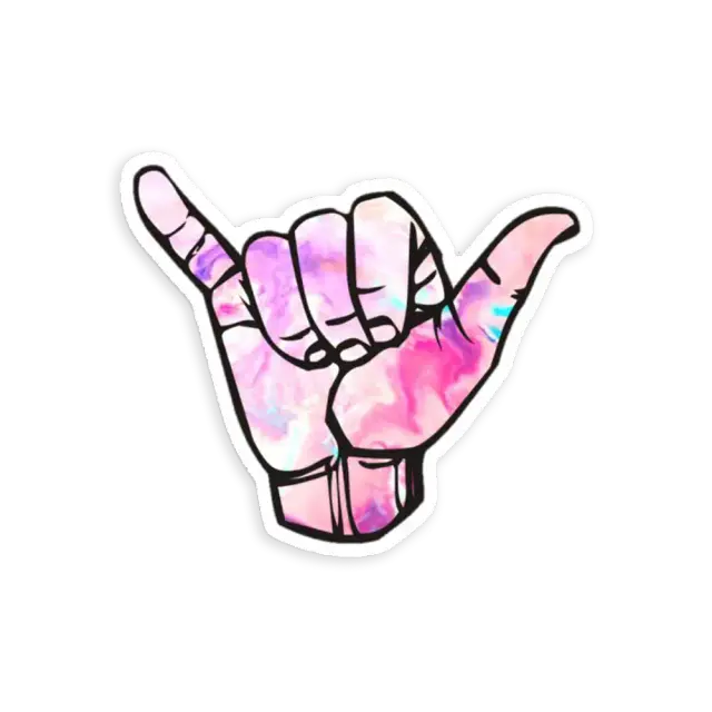 Pink Shaka Sticker