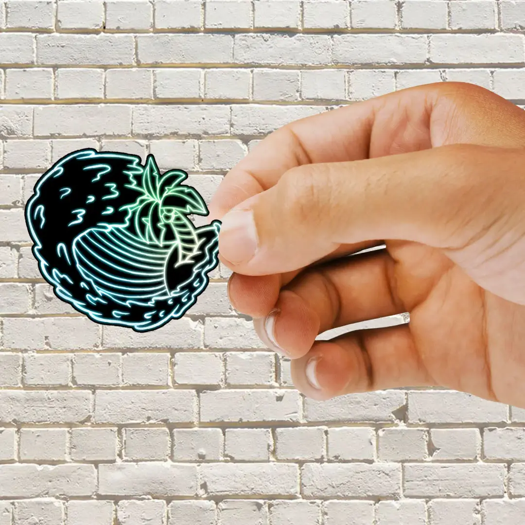 Neon-Wasserfall Sticker