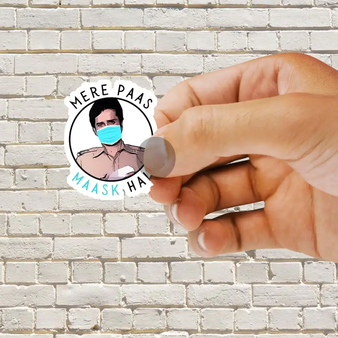 Mere Paas Maask Hai Sticker