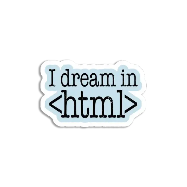 Ich träume in HTML Sticker