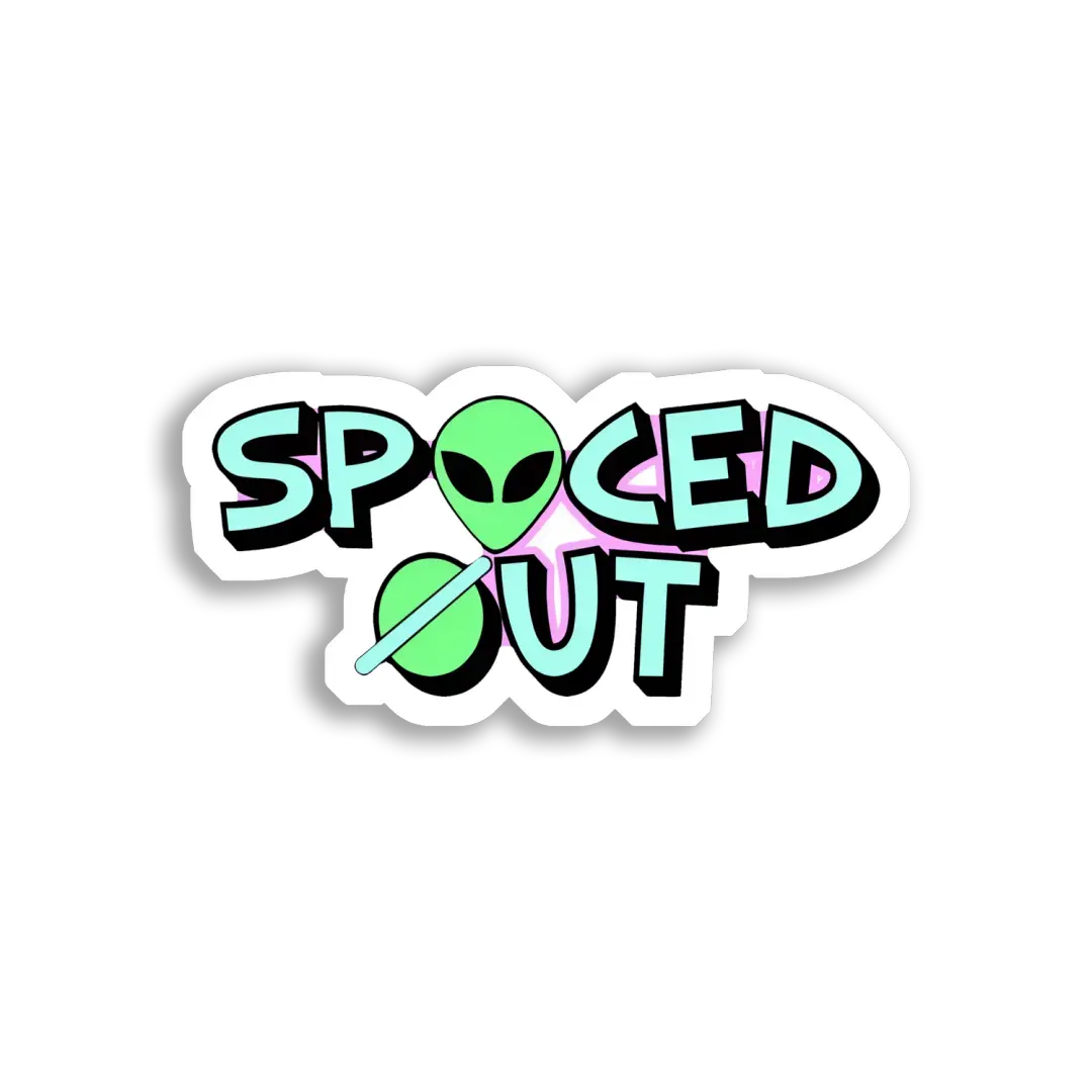 Völlig abgespacter Alien Sticker
