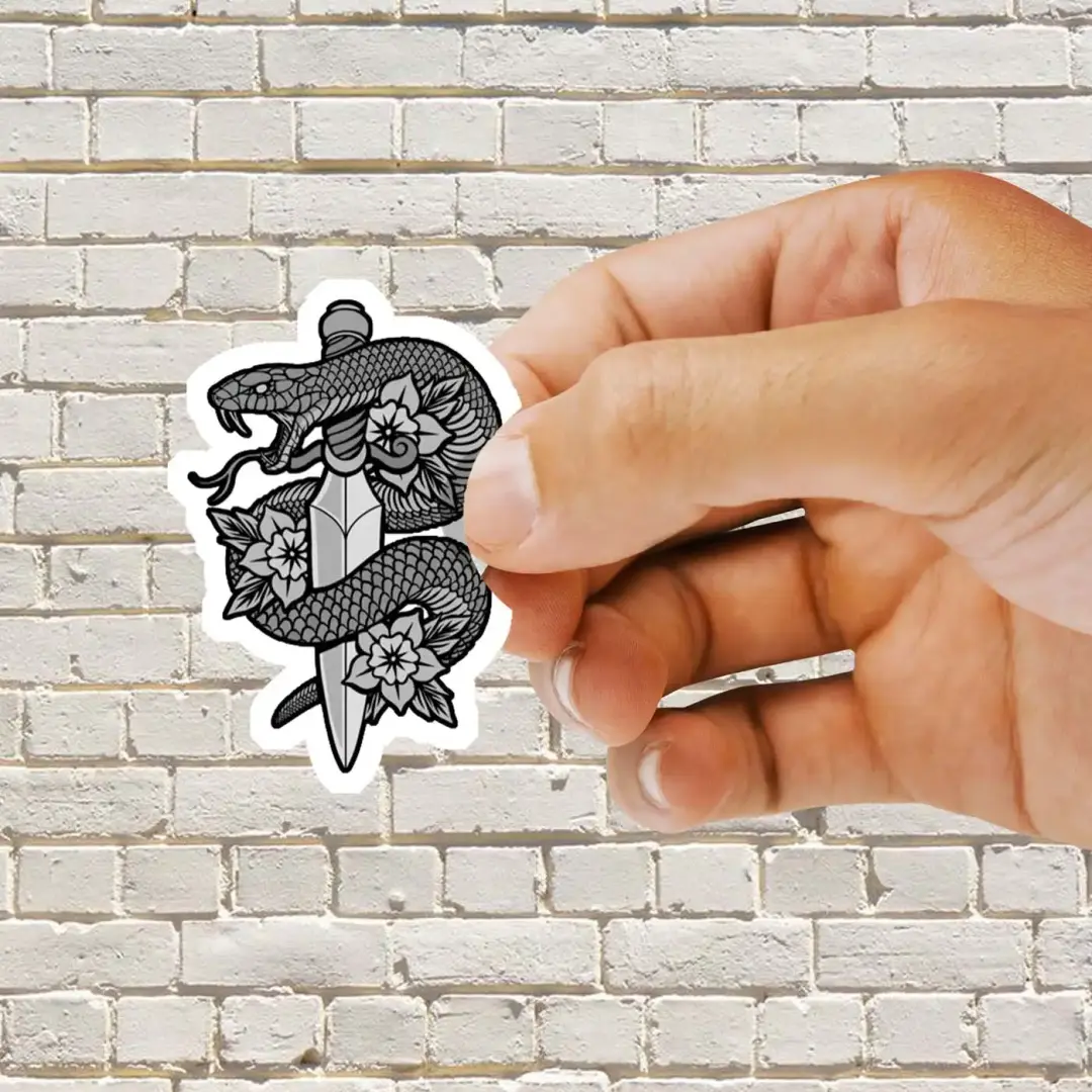 Snake & Dagger Sticker