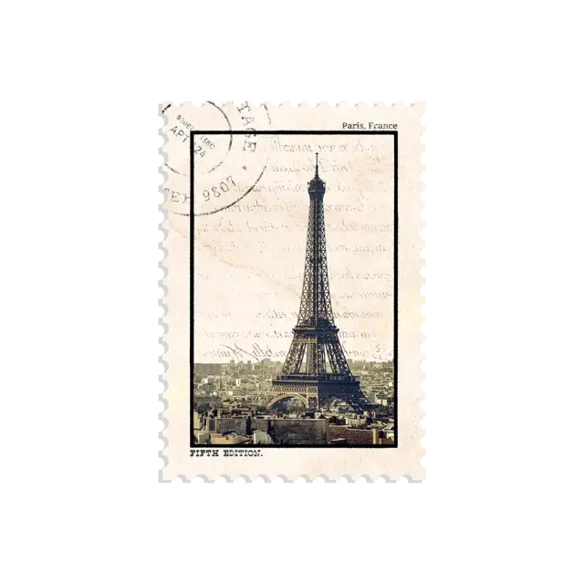 Eiffelturm Paris Briefmarke Sticker