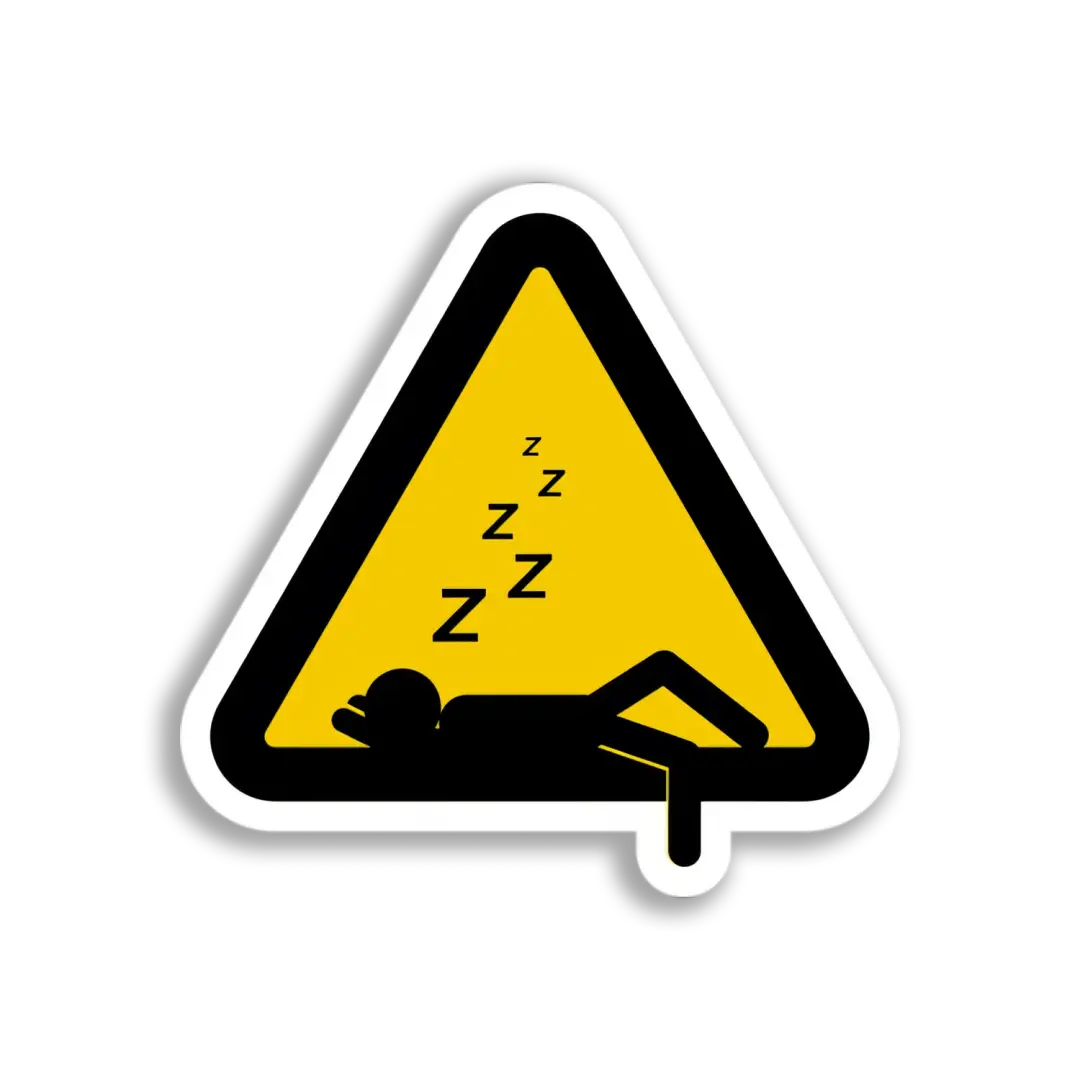 Sleeping Hazard Warning Sticker