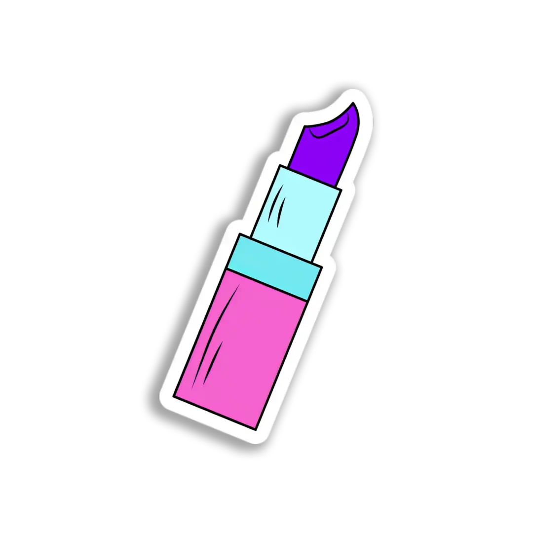 Lila Lippenstift Sticker