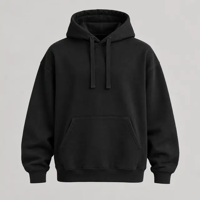 Night Market Oversized Hoodie in Black
