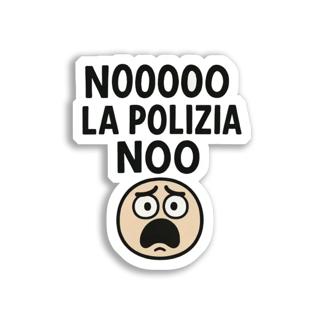 ملصق Noooo La Polizia Noo!