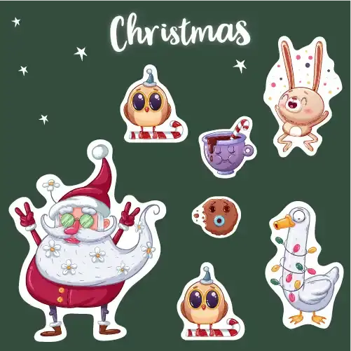 Frohe-Weihnachten-Sticker